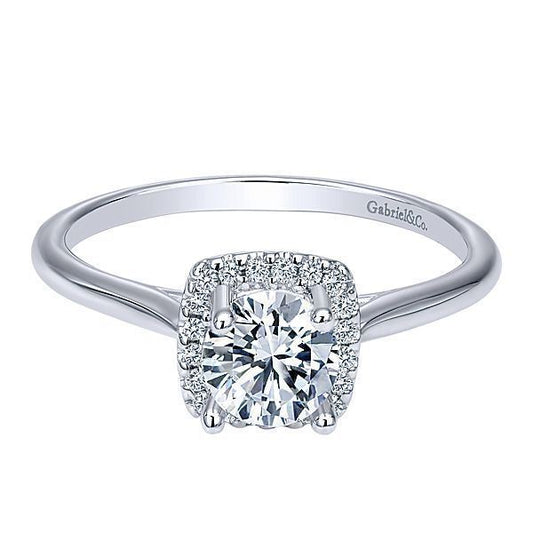 1.00 Carat Round Brilliant Cut Halo Diamond Engagement Ring