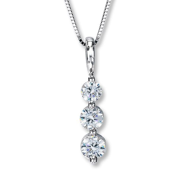 Diamond Necklace 1/3 ct tw Round-Cut 14K White Gold