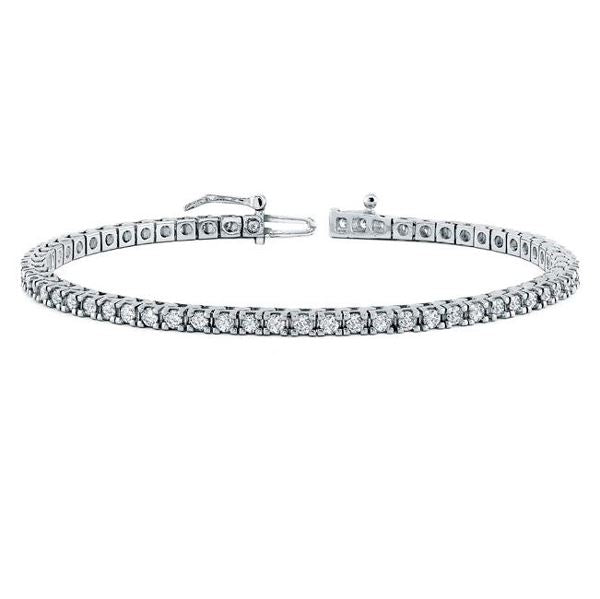 Carat White Gold Diamond Tennis Bracelet – Beverly Hills